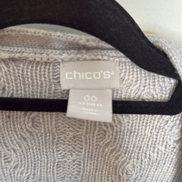 Cashmere Blend Chicos Grey Cardigan -‎ 00 - Picture 2 of 4